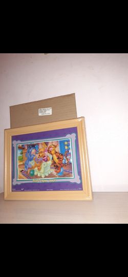 New Sealed Disney Winnie The Pooh "Read It Again Pooh" 8" X 10" Framed Print wall Decor $10