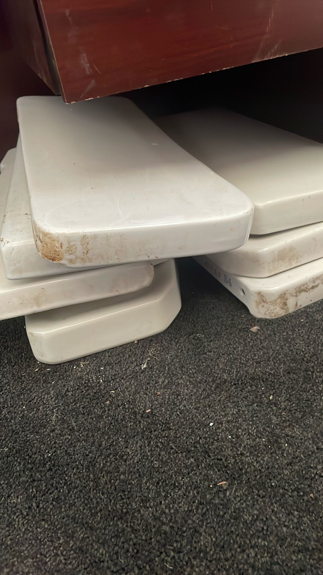 Toilet Tank Lids -dusty From Storage Not Chipped