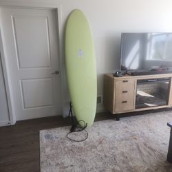 7'0 Foot Stubby Crime Surf Board Sea foam Green