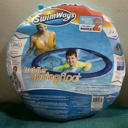 New Swimways Swim Step 2 First Paddle toddler boy ages 2, 3, 4 blue spring float 