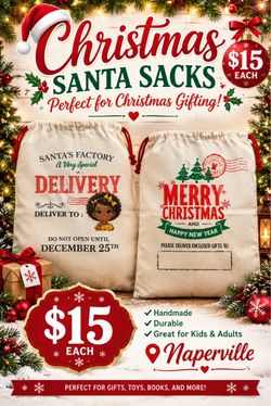 Christmas Santa Sacks Gift Bags