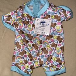 Build A Bear Capybara Sleeper Pajama Outfit Rainbows Paws New NWT