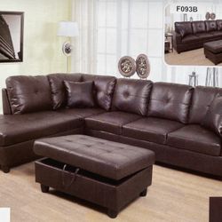 Brand New Faux Leather Combination Sofas Set 