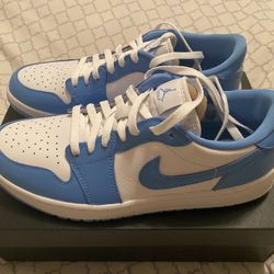 Nike Air Jordan 1 Low G - Golf North Carolina Blue Size 10.5 