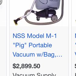 NSS Model M-1 Pig Portable Vacuum With Bag