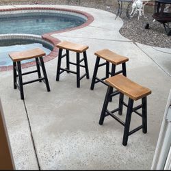 Wooden Stools Wood Stool Set Of 4 