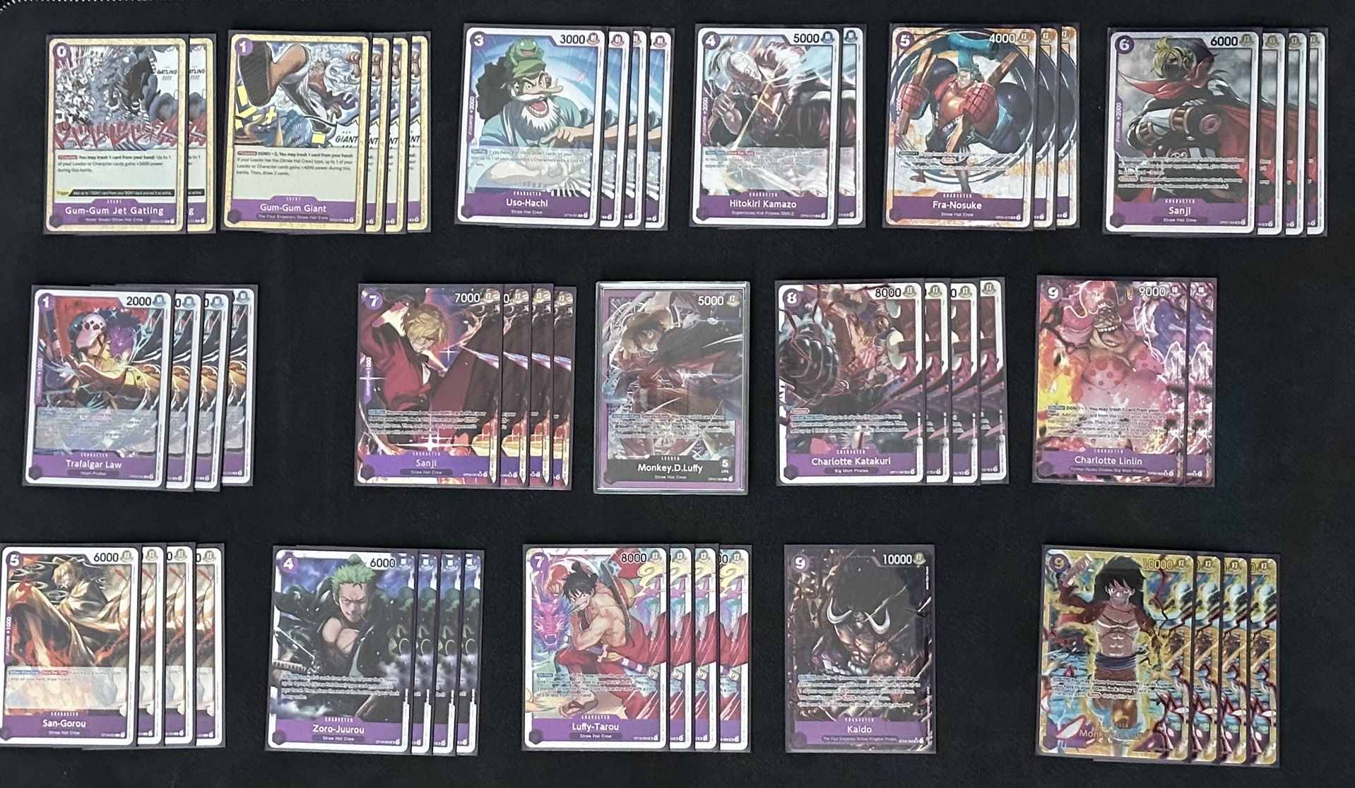 One Piece TCg / Cards - Purple Luffy OP11 Competitive Deck