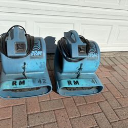 (2) Dri-Eaz Sahara Pro 65 HP Carpet Dryers