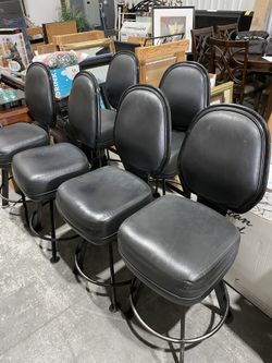 SET OF 6 BAR STOOLS
