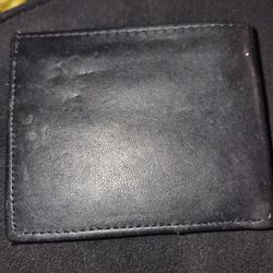 Black Genuine Leather Men's Slim Bifold Wallet Flap Top ID Window Front Pocket