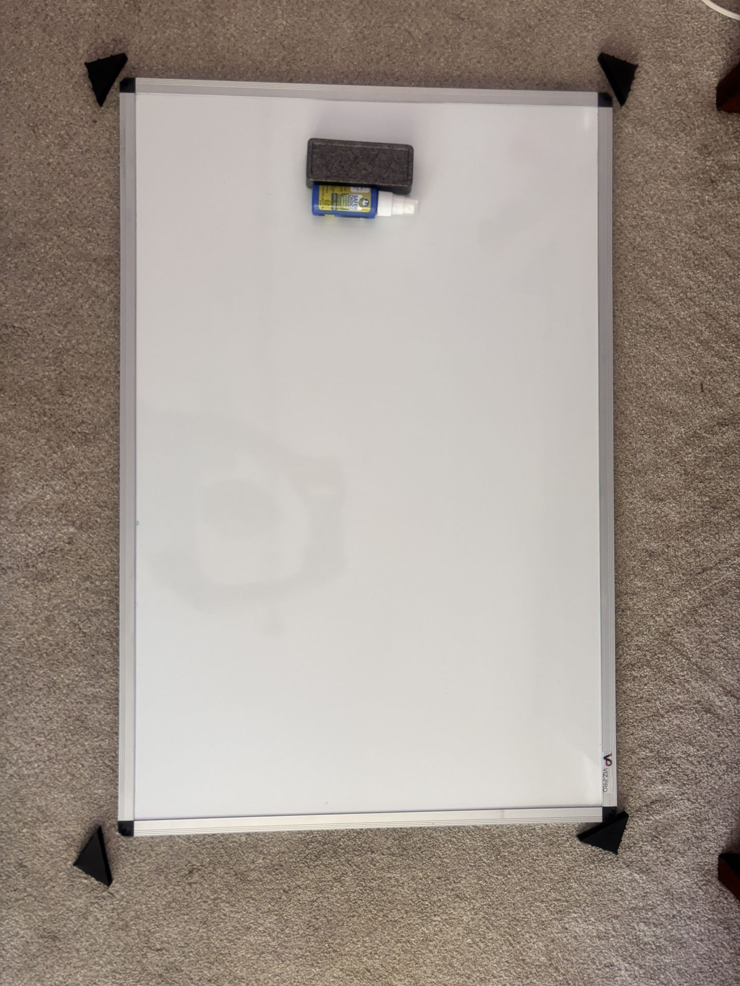 VIZ-PRO Magnetic Dry Erase Board, 36 X 24 Inches, Silver Aluminium Frame