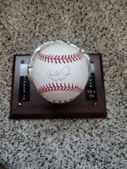 Autographed Former Orioles Cal Ripkin Jr Baseball Signed The Night He Broke The Streak Only 200 In Existence
