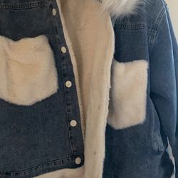 Fashion Nova Denim “fur” Jacket