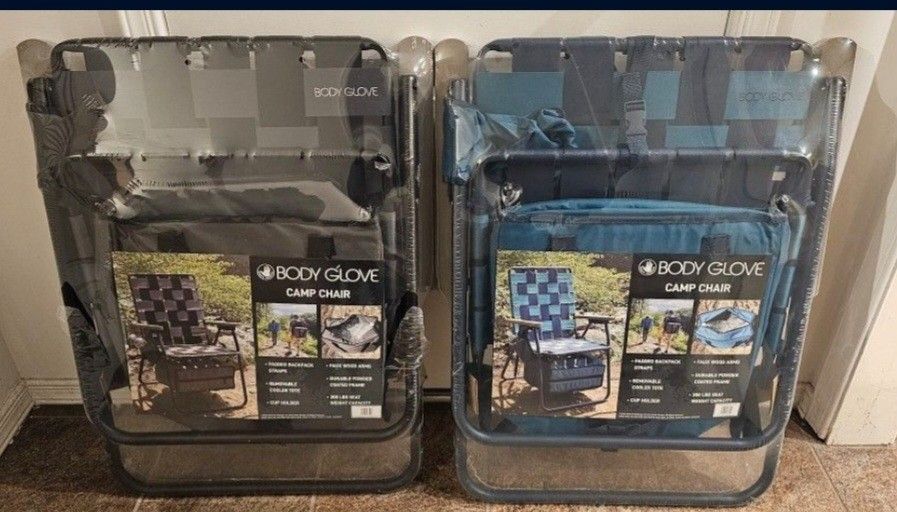 Durable Steel Powder-Coated Frame Folding Camp Chair
with Removeable Detachable Cooler Bag | Backpack Straps I
Wood Armrests, Cup Holder 