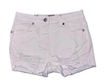 Denim distressed shorts
