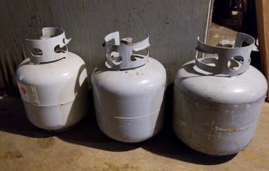 3 20 LB Propane Tanks with Fuel