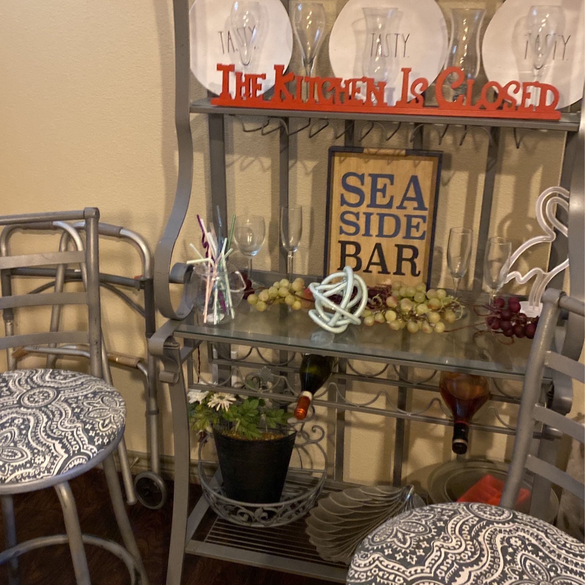 Wine Rack And Two Bar Stood Gone Today