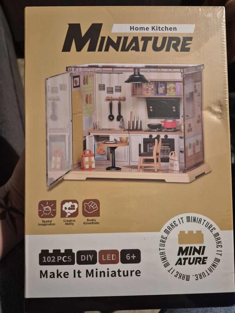 Kitchen Miniature House Kit, Mini Model Kits with Home Decor Furniture ...