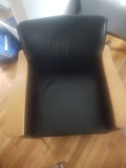 3 Leather sofa chairs