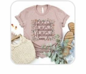 Hallelujah tshirt -medium-new