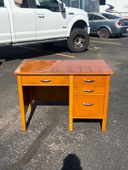 Real Wood Old School Desk -$25