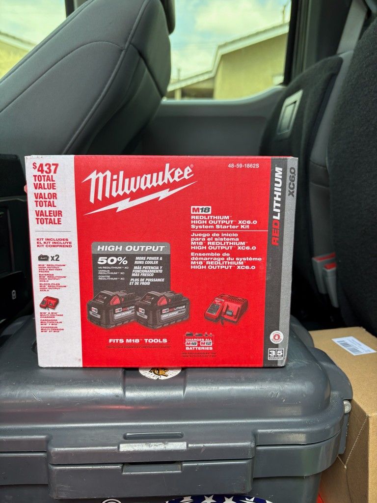 Milwaukee M18 XC 6.0 High Output Battery Kit W/Charger
