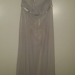 Silver/light grey long dress