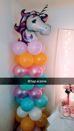 Unicorn Theme Balloon Column