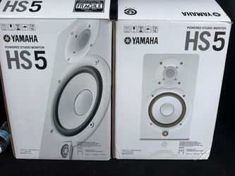 Yamaha HS5 Powered Studio Monitors (Pair) - White W/ Original Boxes
