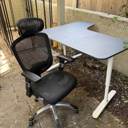 IKEA Bekant Desk And Office Chair 