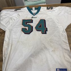 Miami Dolphins Zach Thomas #54 Authentic Reebok NFL Equipment On-Field Jersey – Size 60 – Rare