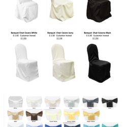 Ivory Chair  Covers For Sale 1.50 Each   Wedding Decor Decorations 