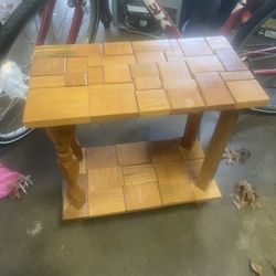 Solid Wood End Table 