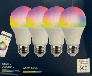 Smart Bulb, 9W A19 E26 800-Lumen WiFi/Bluetooth LED Bulb