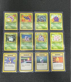 Vintage Pokemon Card Lot 12 WOTC Base Set - Nidoking Holo - Unlimited 1999 - 12pc