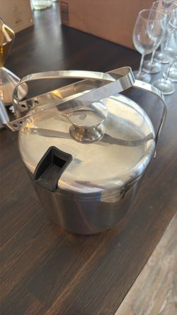 Stainless Steel Ice Bucket with Tongs