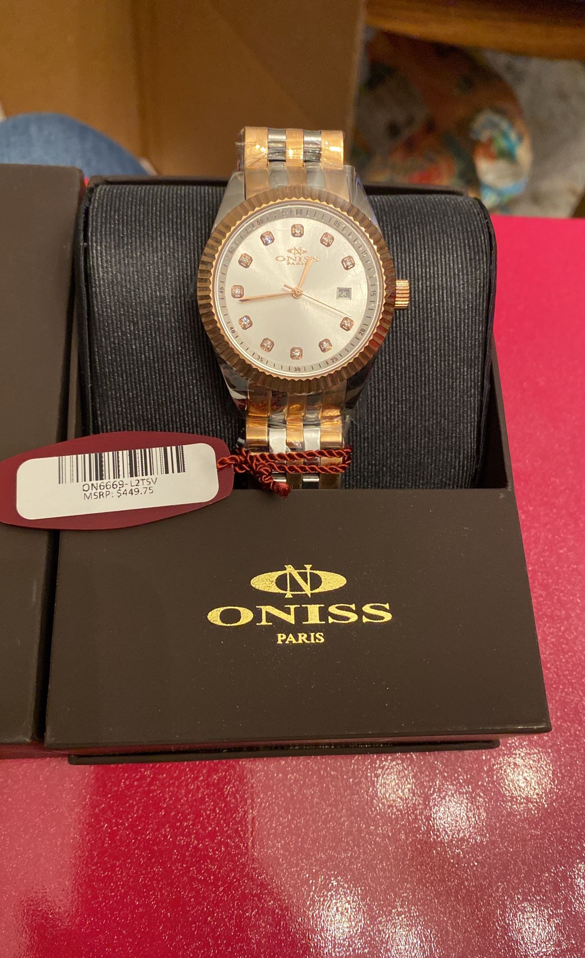 Gorgeous Oniss Rose Tone & Stainless Watch