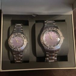 His & hers Blue Faced Brand New In Box FOSSIL WATCHES 