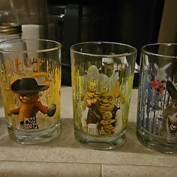 Collectable McDonald's Shrek Glasses