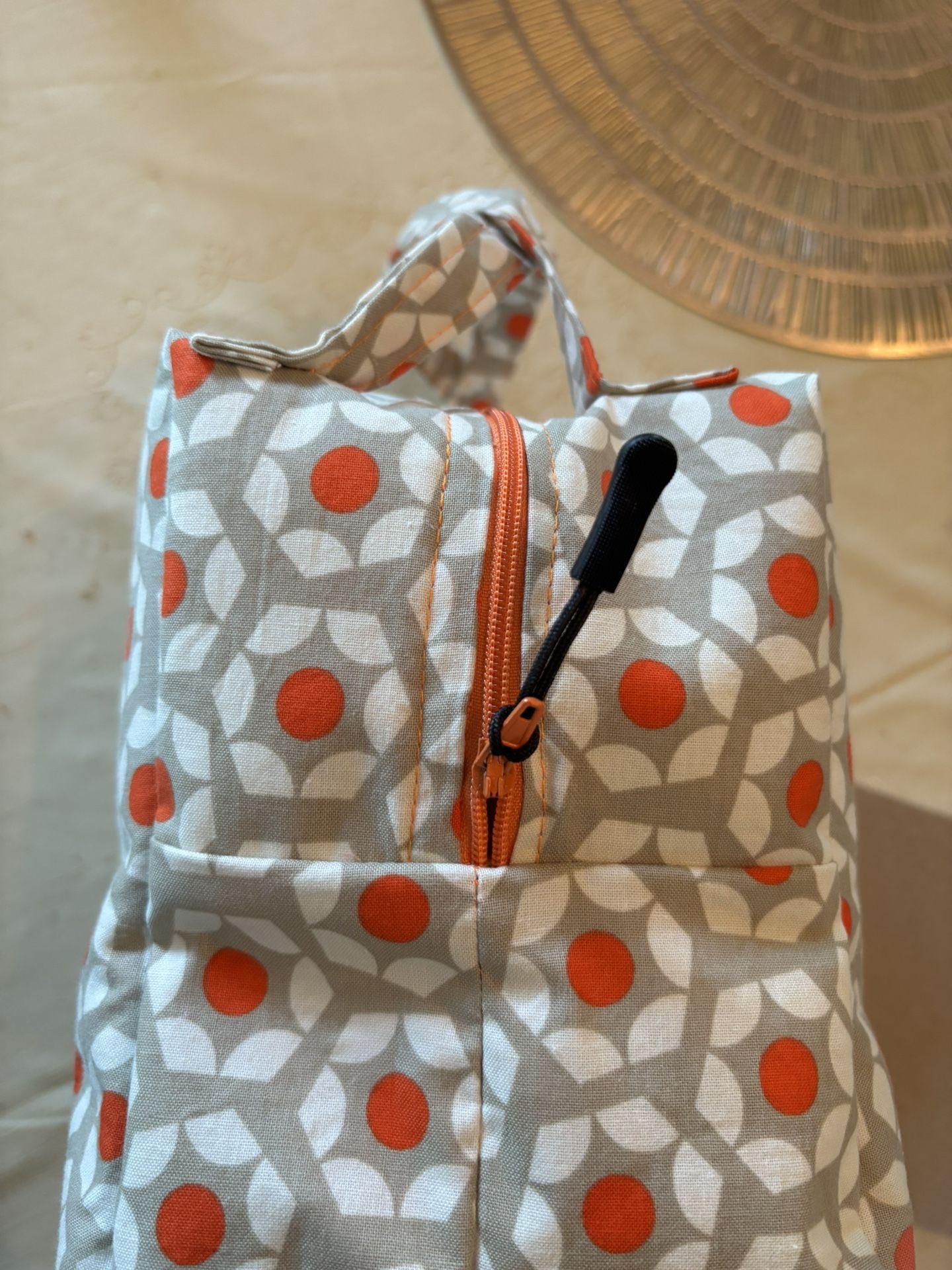 Lunch Bag , Cosmetic Bag - Fully Lined - 8 1/2” X 7”