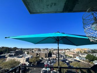 Solar Light Rectangular Patio Umbrella