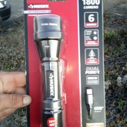 Husky 1800 Lumens Rechargeable Flashight