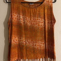 Halloween Color Fringed Top 