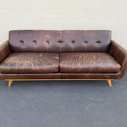 Vintage Mid-Century Leather Sofa
