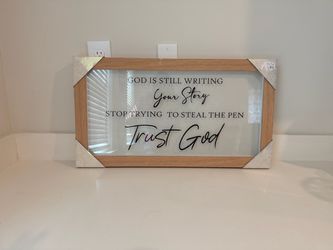 Trust God Framed Wall Sign