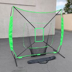 (Brand New) $55 Baseball Softball Practice Net Hitting Batting Pitching Training Set w/ Carry Bag
