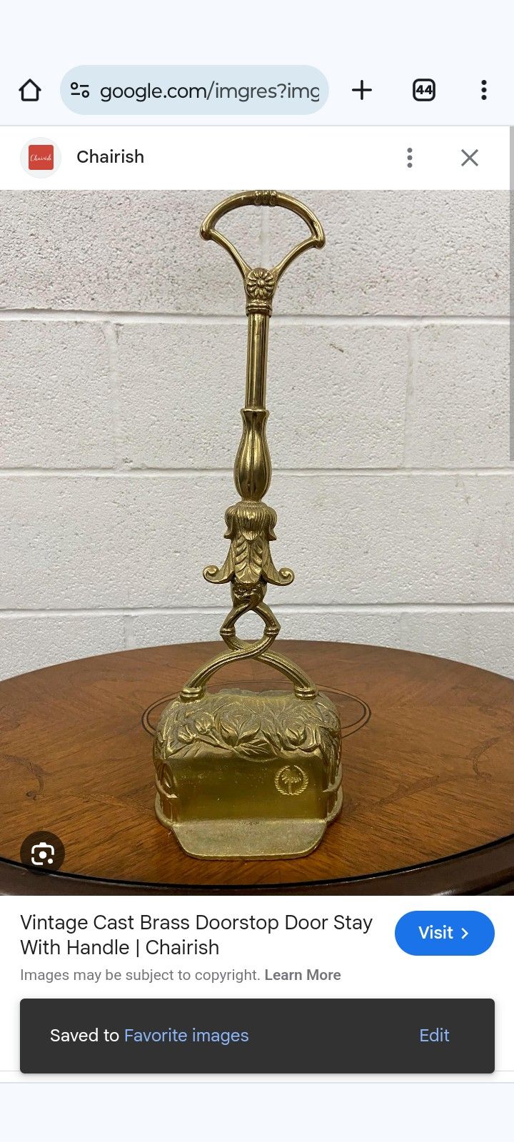 Antique solid brass Door Stopper