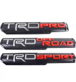 2PCS Door Sport Badge Pro Emblem Left Right Fender Side 3D Offroad Sticker Decal