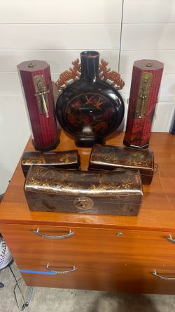 Chinese Decor Boxes Cases Large Vase 