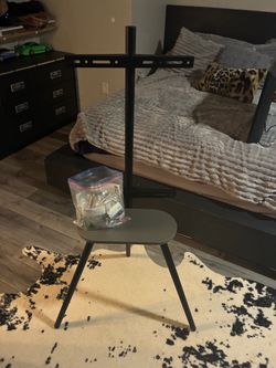 Black Easel-Style TV Floor Stand